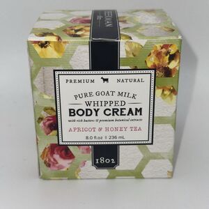 Beekman 1802 Pure Goat Milk Whipped Body Cream Apricot & Honey Tea 8 fl. oz. New